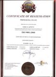 ISO 2001 Certificate